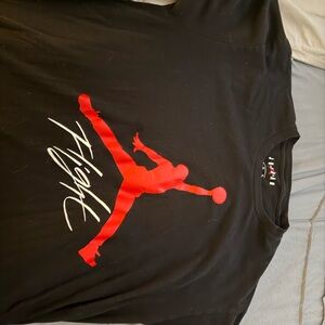 Jordan Black Tee with Red Jumpman